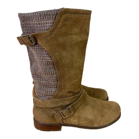 OLUKAI Pa’ia Boots Women's Size 9 EU 39 Green Textile Suede Mid Calf Harness - Picture 3 of 16